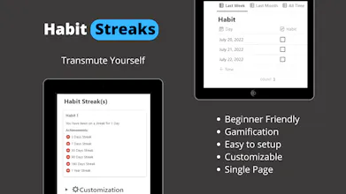 Habit Streak Tracker for Notion gallery image
