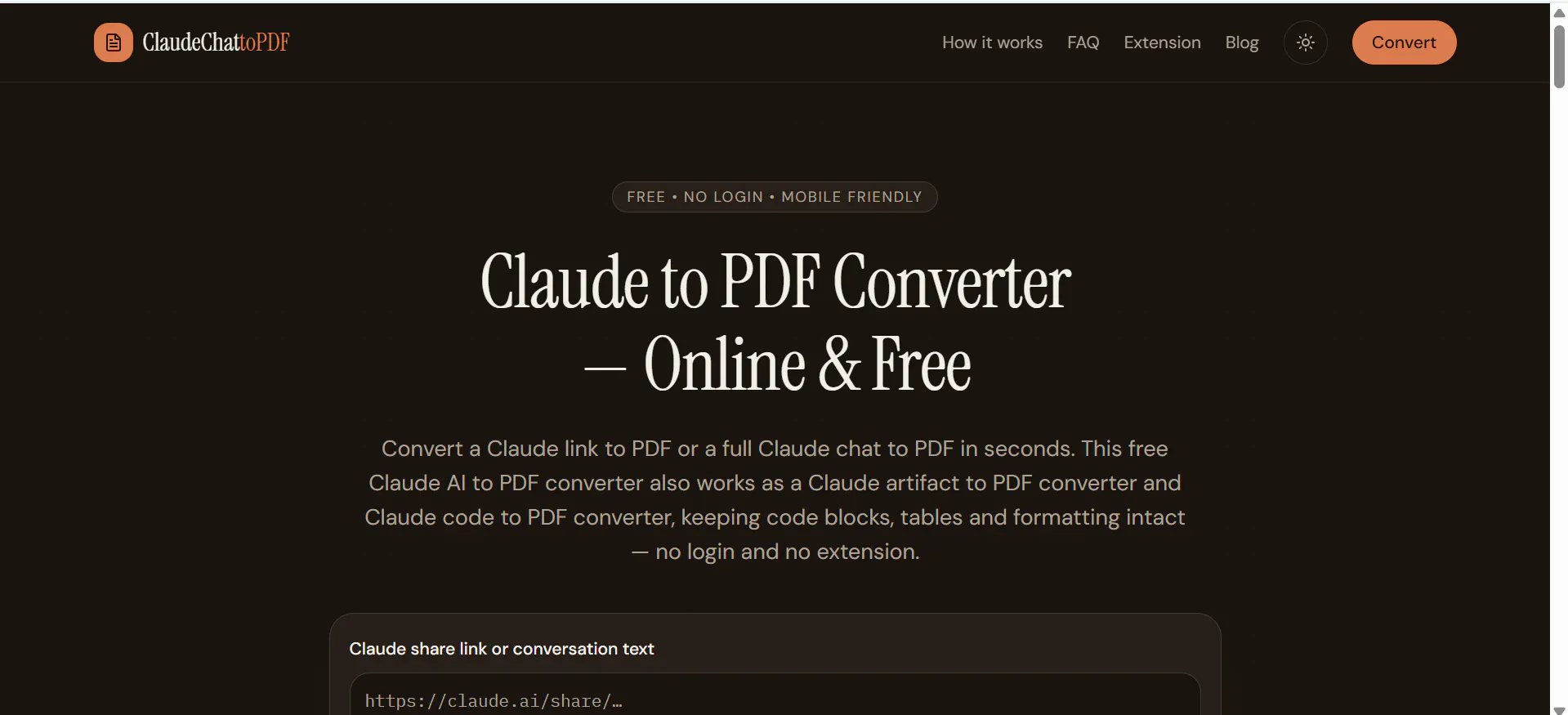 ClaudeChatToPDF 截图