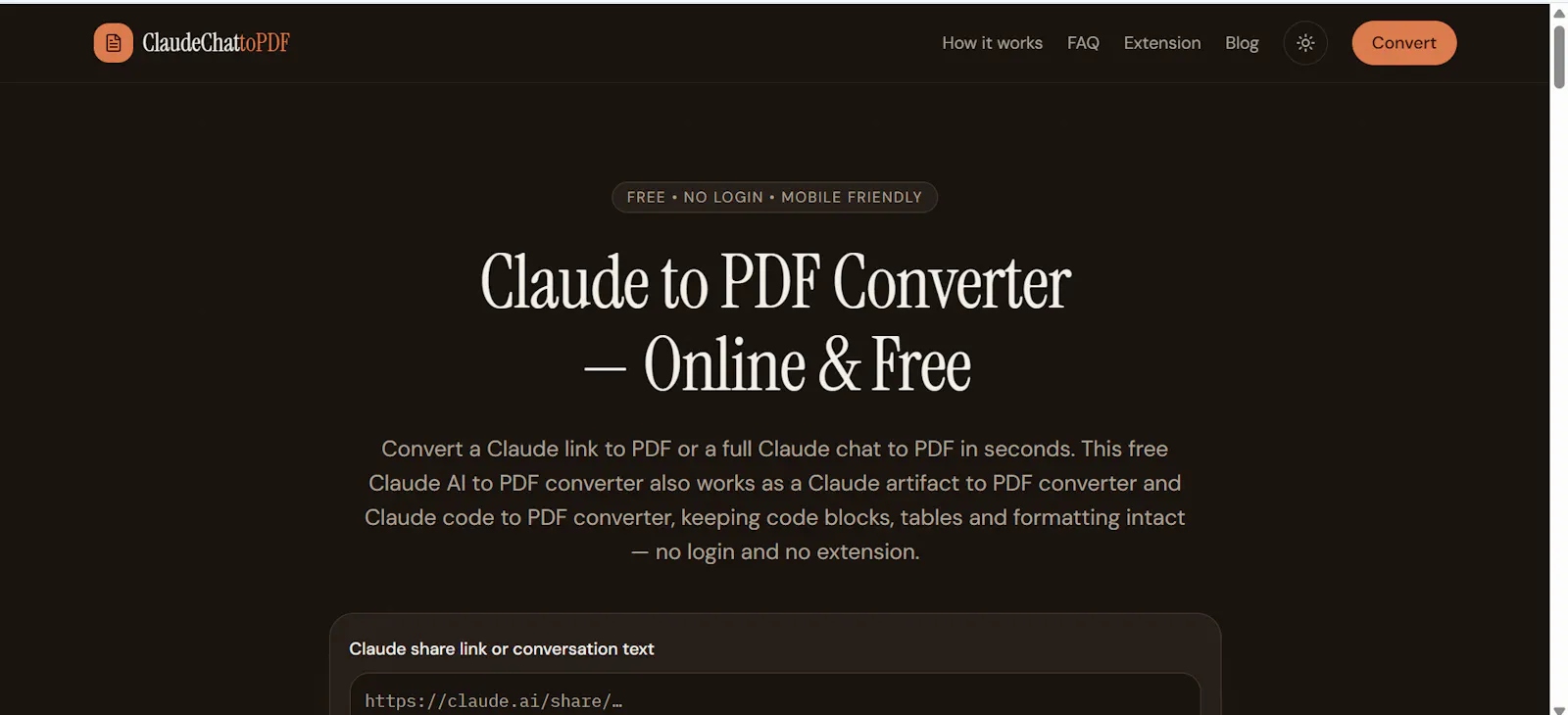 ClaudeChatToPDF screenshot 1