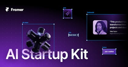 Free AI-themed site Kit Framer and Figma gallery image