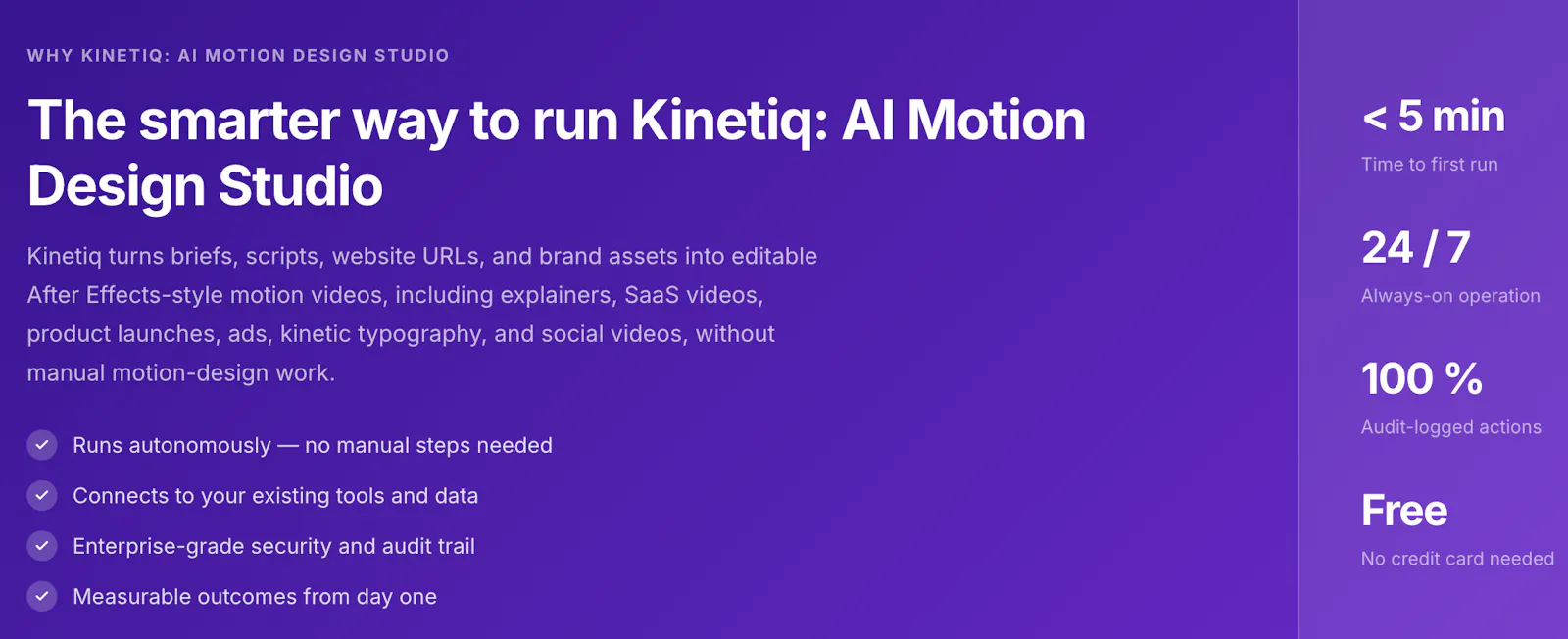 Kinetiq AI Motion Design Studio screenshot 1