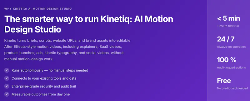 Kinetiq AI Motion Design Studio screenshot 1