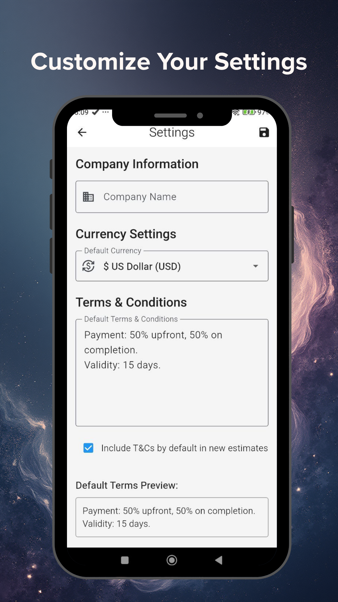 EstimateMate - Offline - Screenshot 5 showing product features and functionality