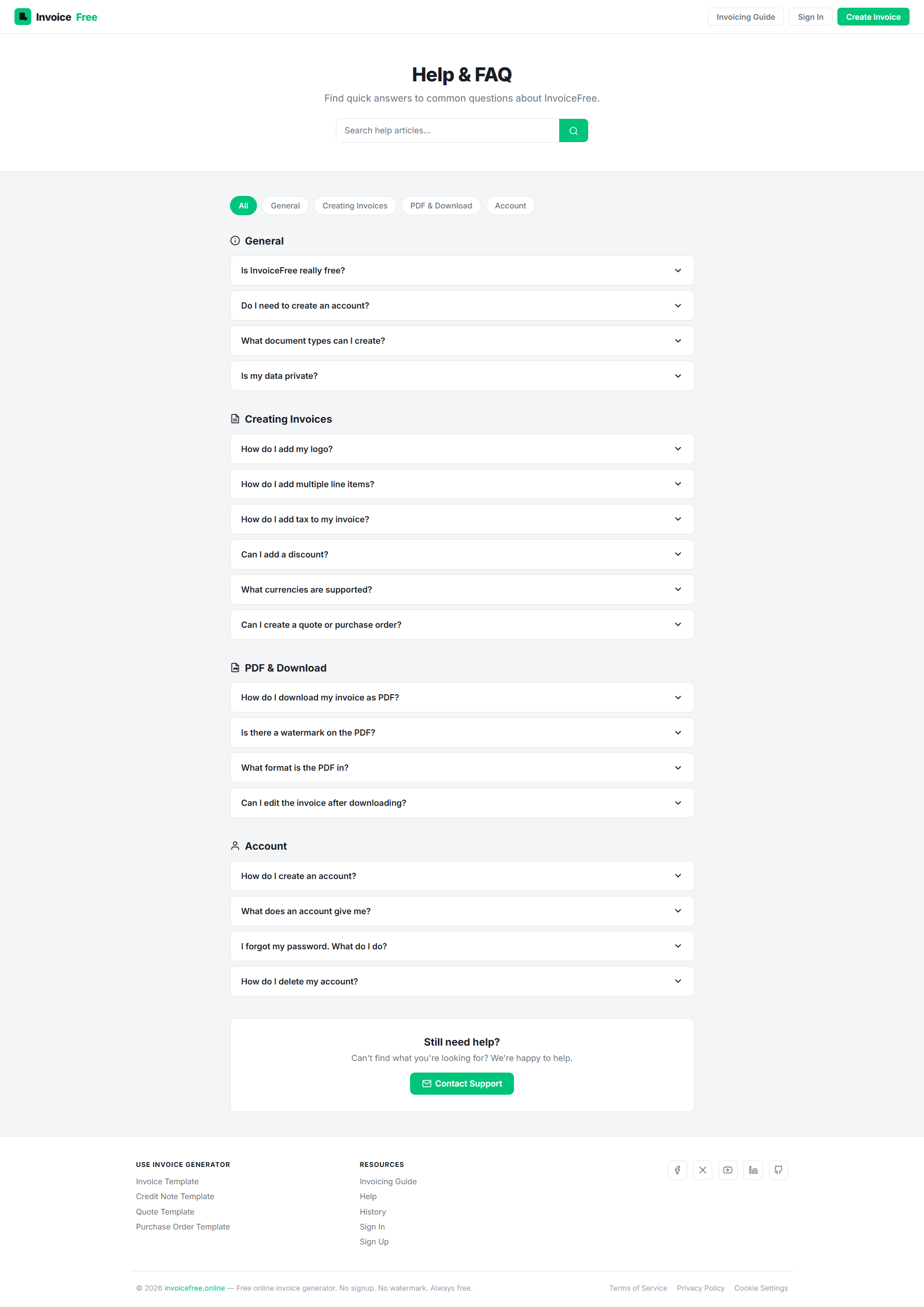 Free Invoice Generator — InvoiceFree gallery image