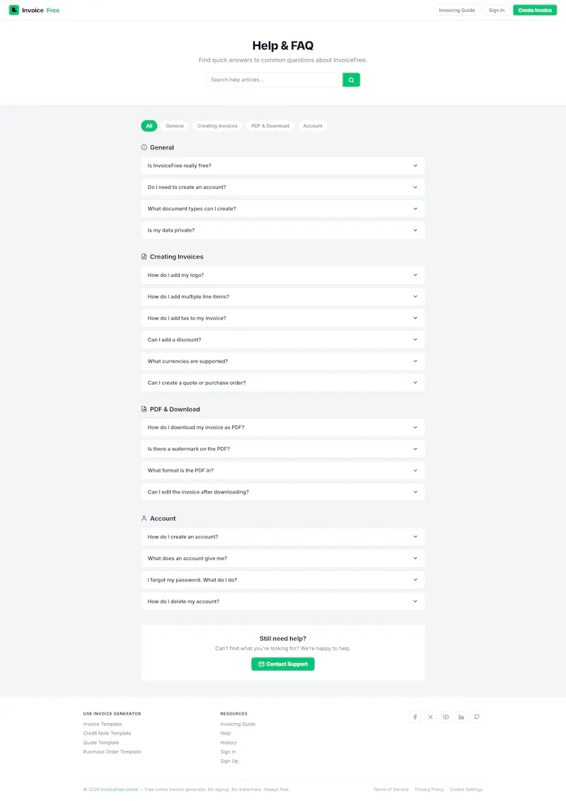 Free Invoice Generator — InvoiceFree screenshot 3