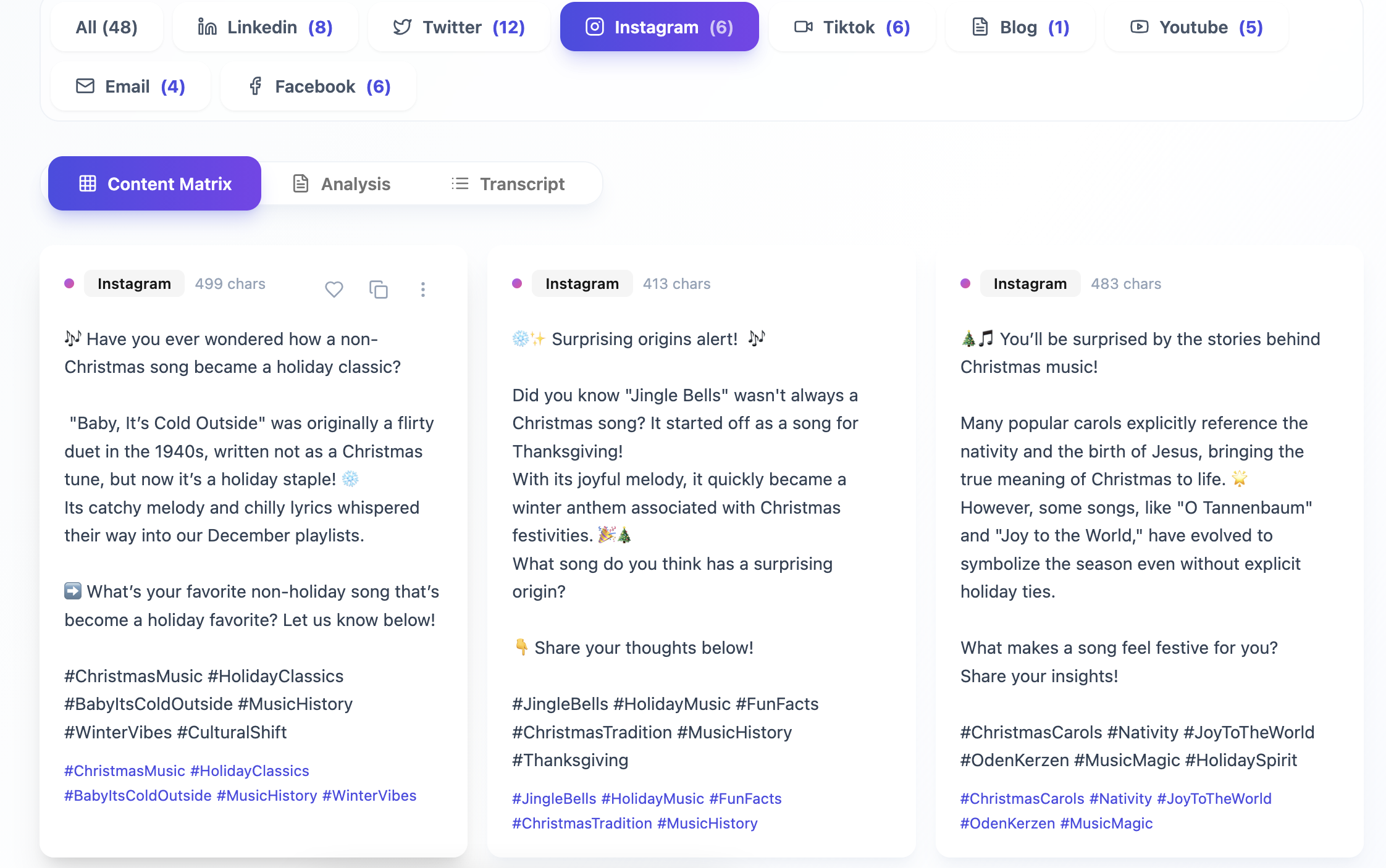 Content Matrix Generator gallery image