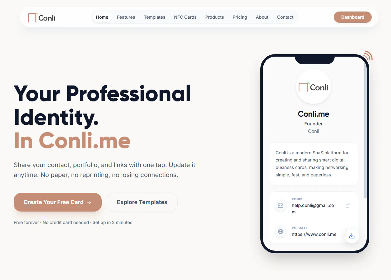 Conli – Smart NFC Digital Business Cards gallery image