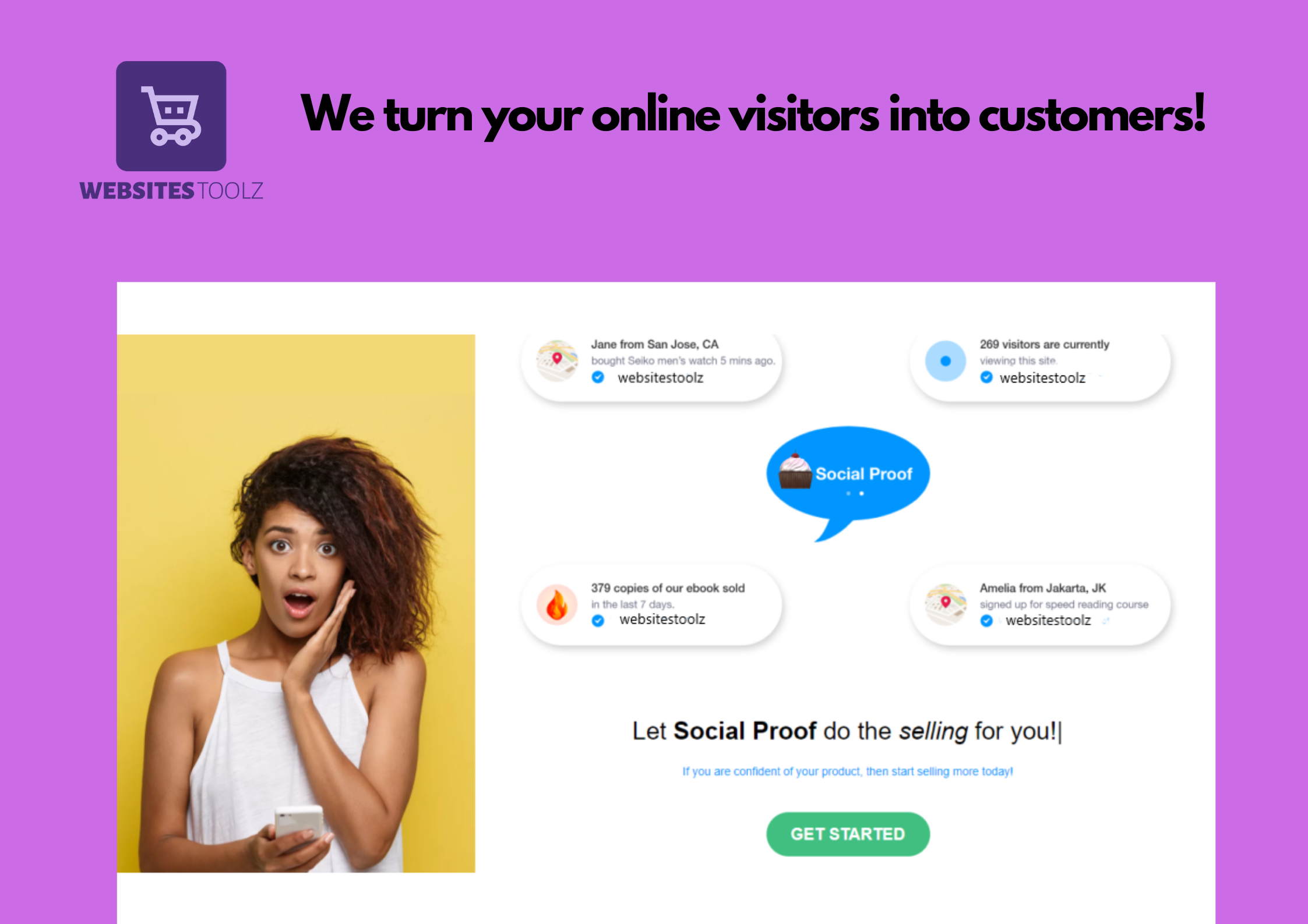 WebSitestoolz - เพิ่มอัตราการแปลงออนไลน์ค่ารถเข็นและการขาย media 2
