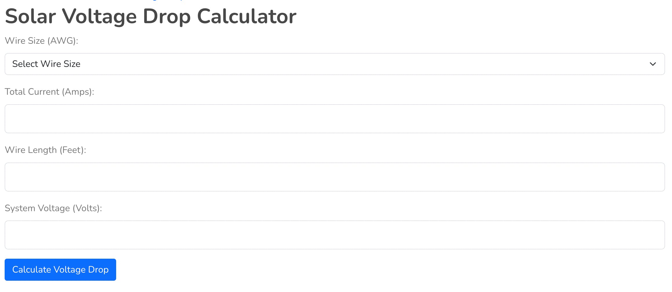 Solar Voltage Drop Calculator media 1