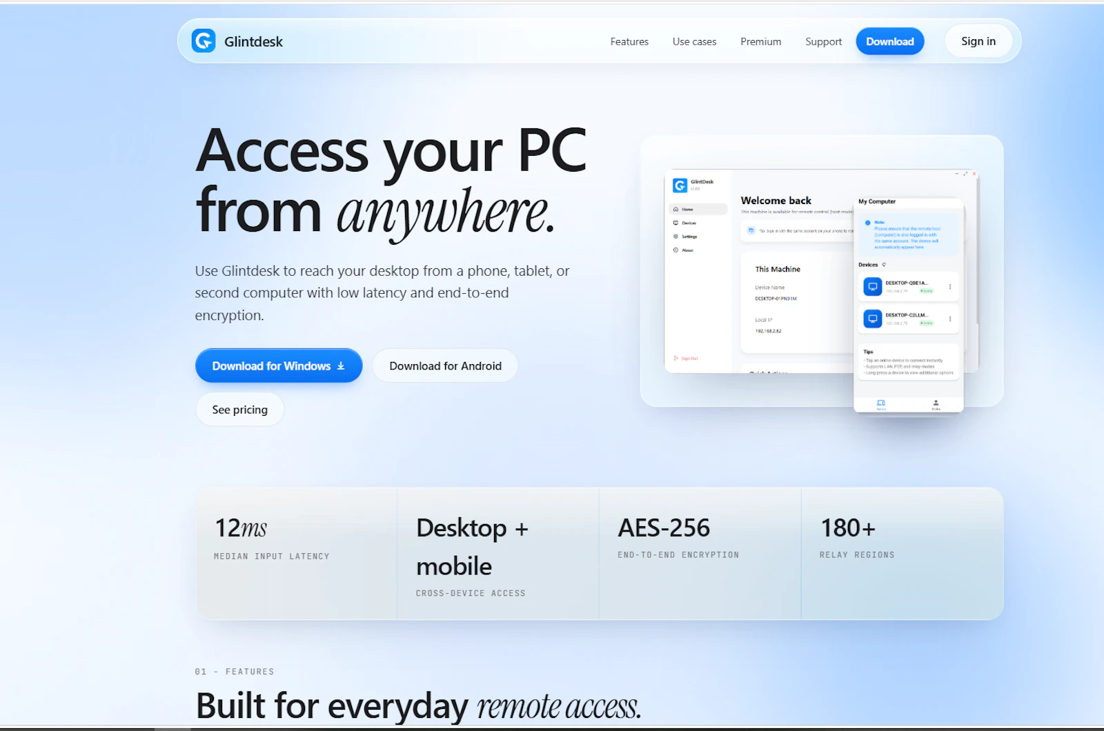 Glintdesk screenshot 1