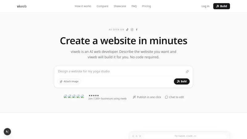 viweb AI Website Builder screenshot 2