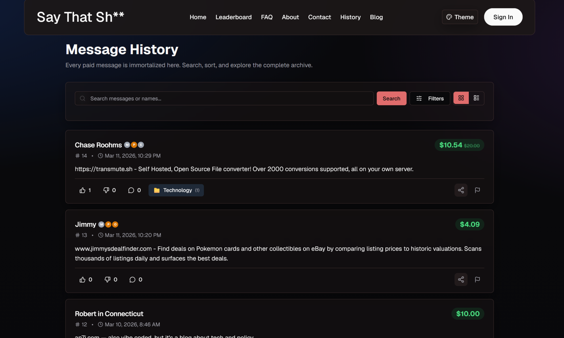 Say That Sh** - Screenshot 3 showing product features and functionality