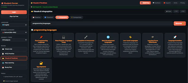 Mukesh AI Tools-Student-Corner&QueryMind screenshot 2