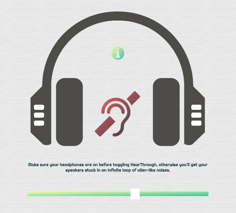 earbuds with hearthrough