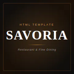 Savoria — Restaurant HTML Template