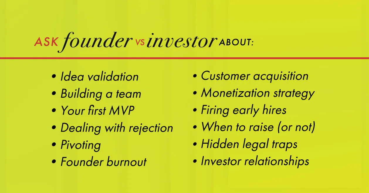 Ask Founder vs Investor gallery image
