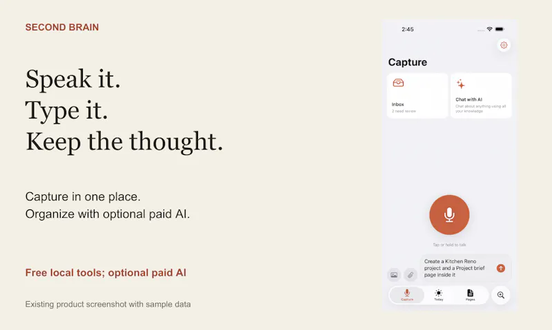 Second Brain screenshot 2