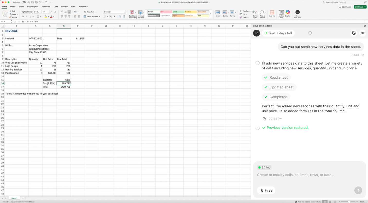 Média Compenser - Pilote automatique pour les feuilles de calcul 3