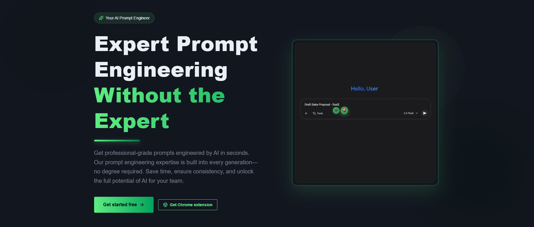 Key2Prompt - Main screenshot showing features and interface