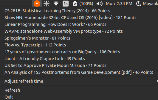 Reddit and HackerNews Panel Indicators gallery image