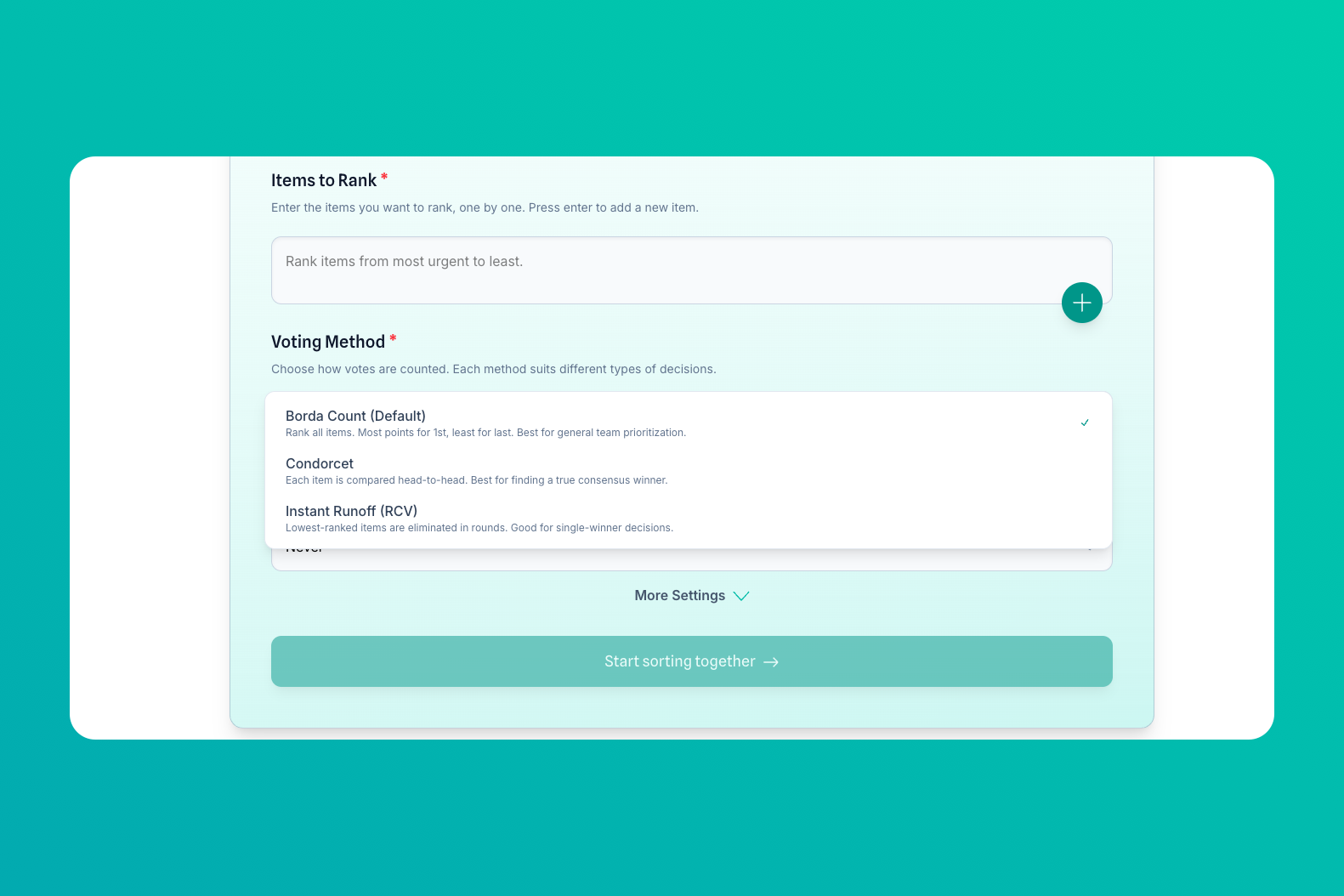 TeamSort gallery image