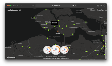 Map of automated radiation monitoring gallery image