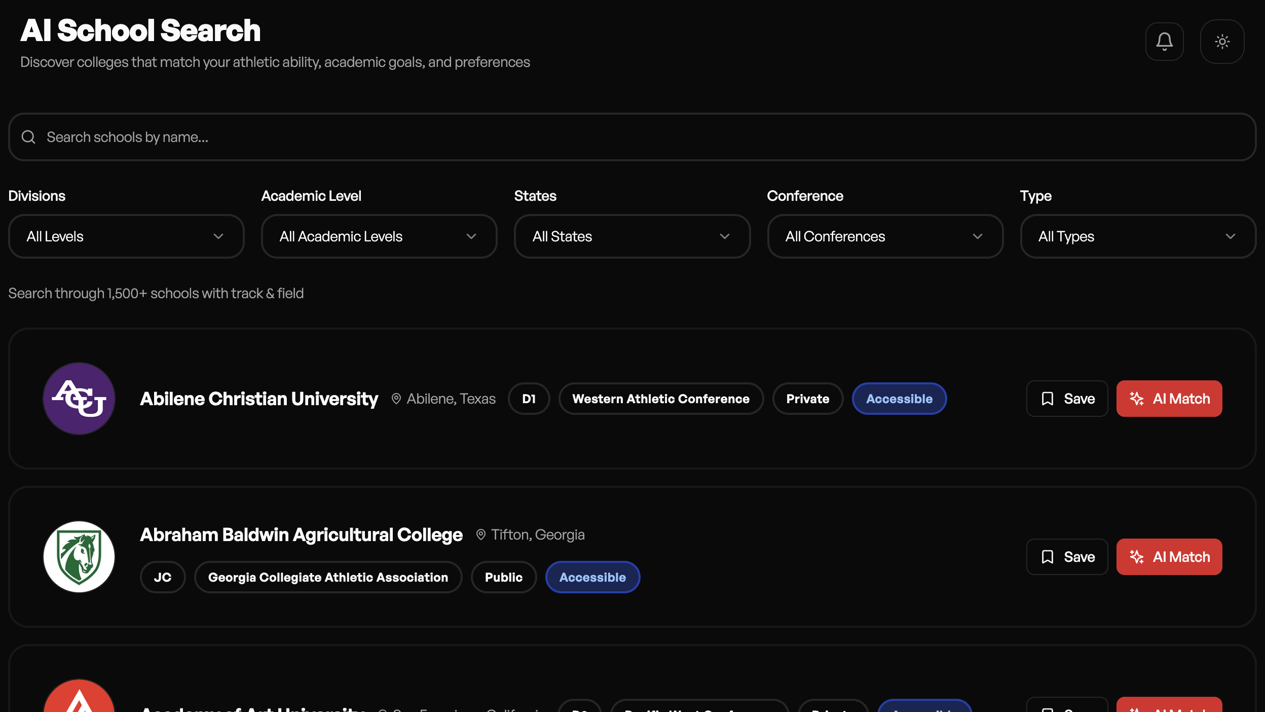 RealRecruit - AI T&F Recruiting  - Screenshot 5 showing product features and functionality