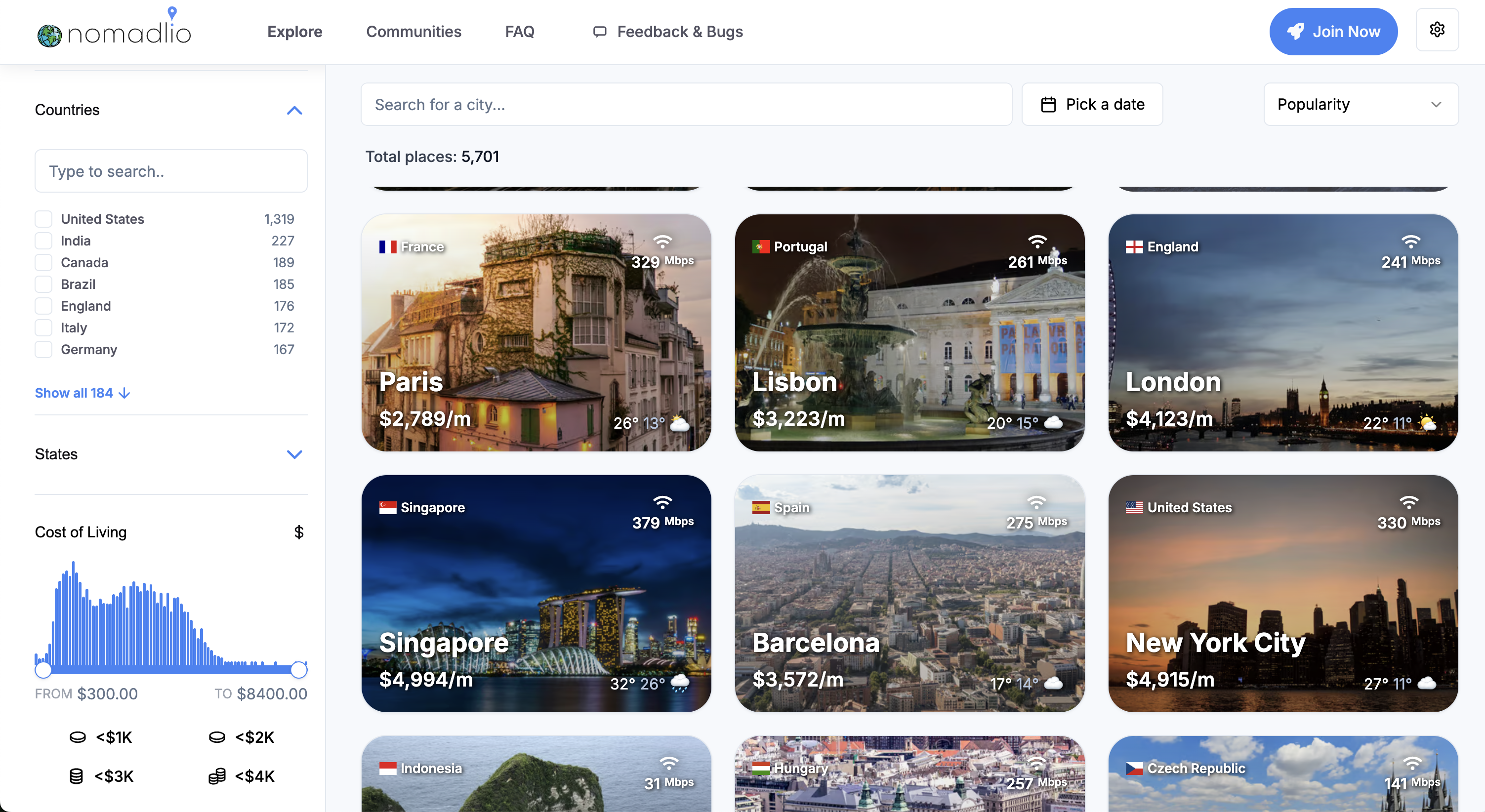 Media Nomadal - Terokai 5,700 destinasi.Berdasarkan harga bermusim sebenar 1