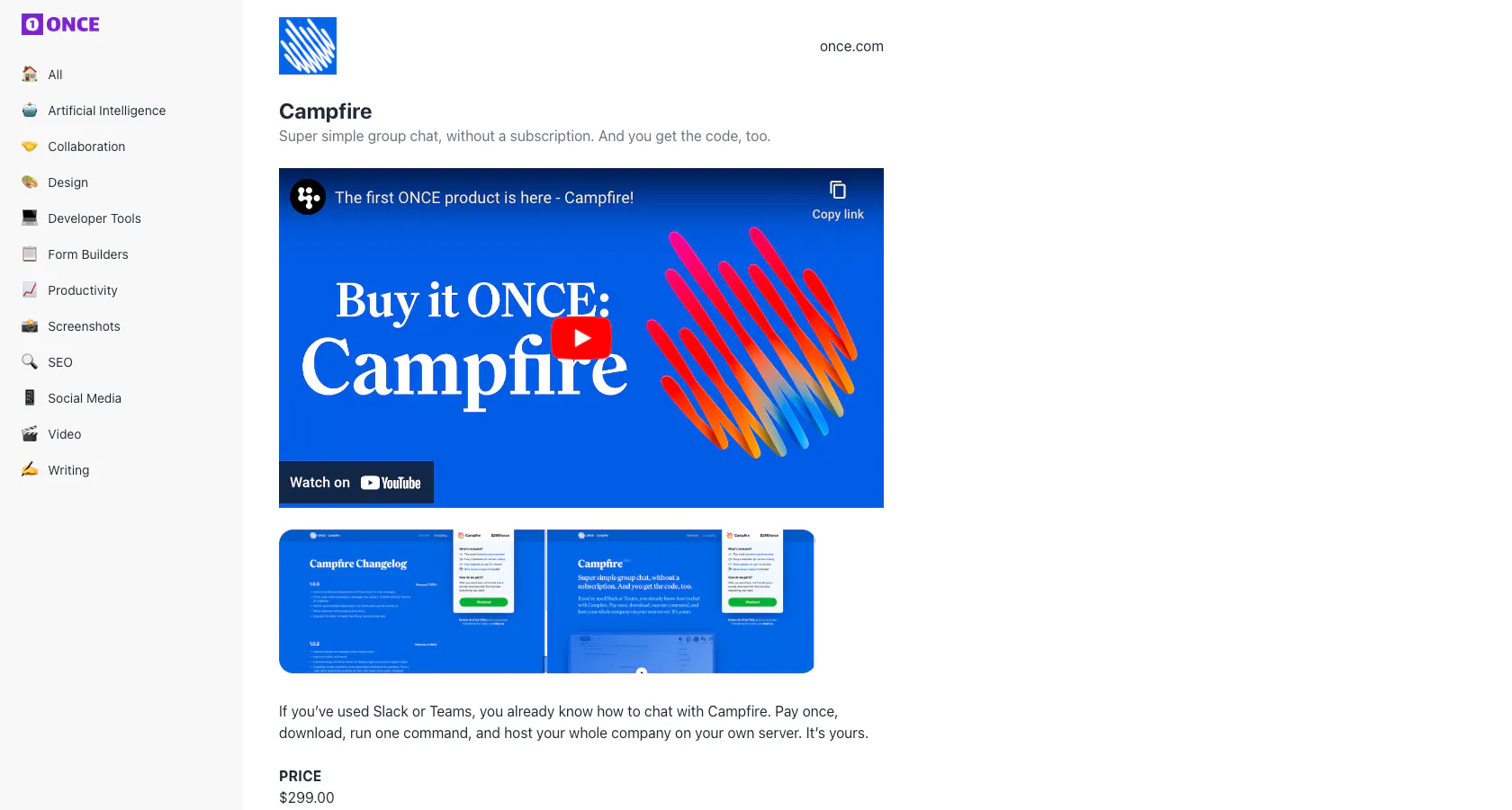 once.tools screenshot