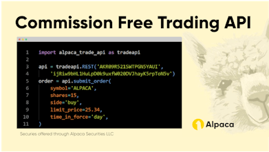 Alpaca Trading Api Simple Rest Api For Commission Free Stock - 