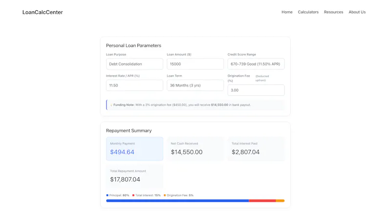 LoanCalcCenter screenshot 2