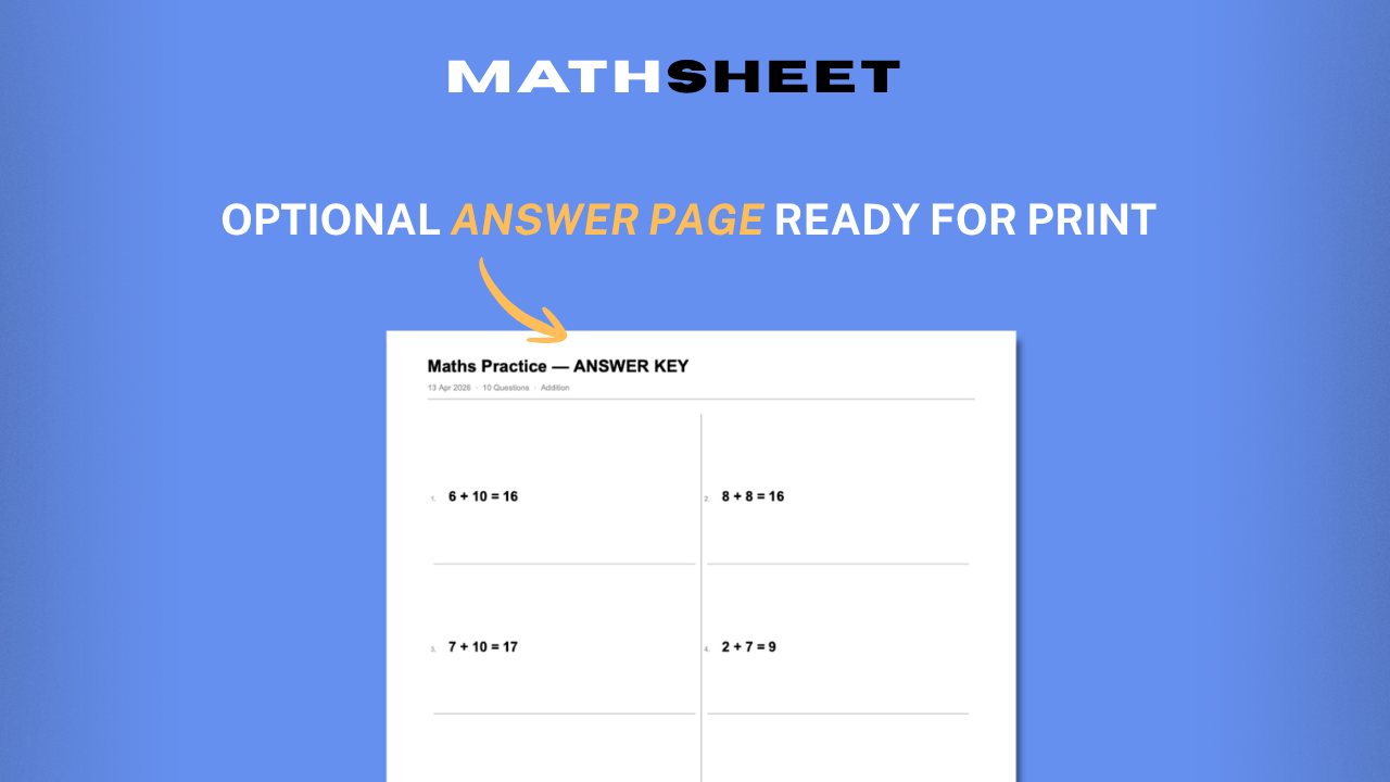 MathSheet gallery image