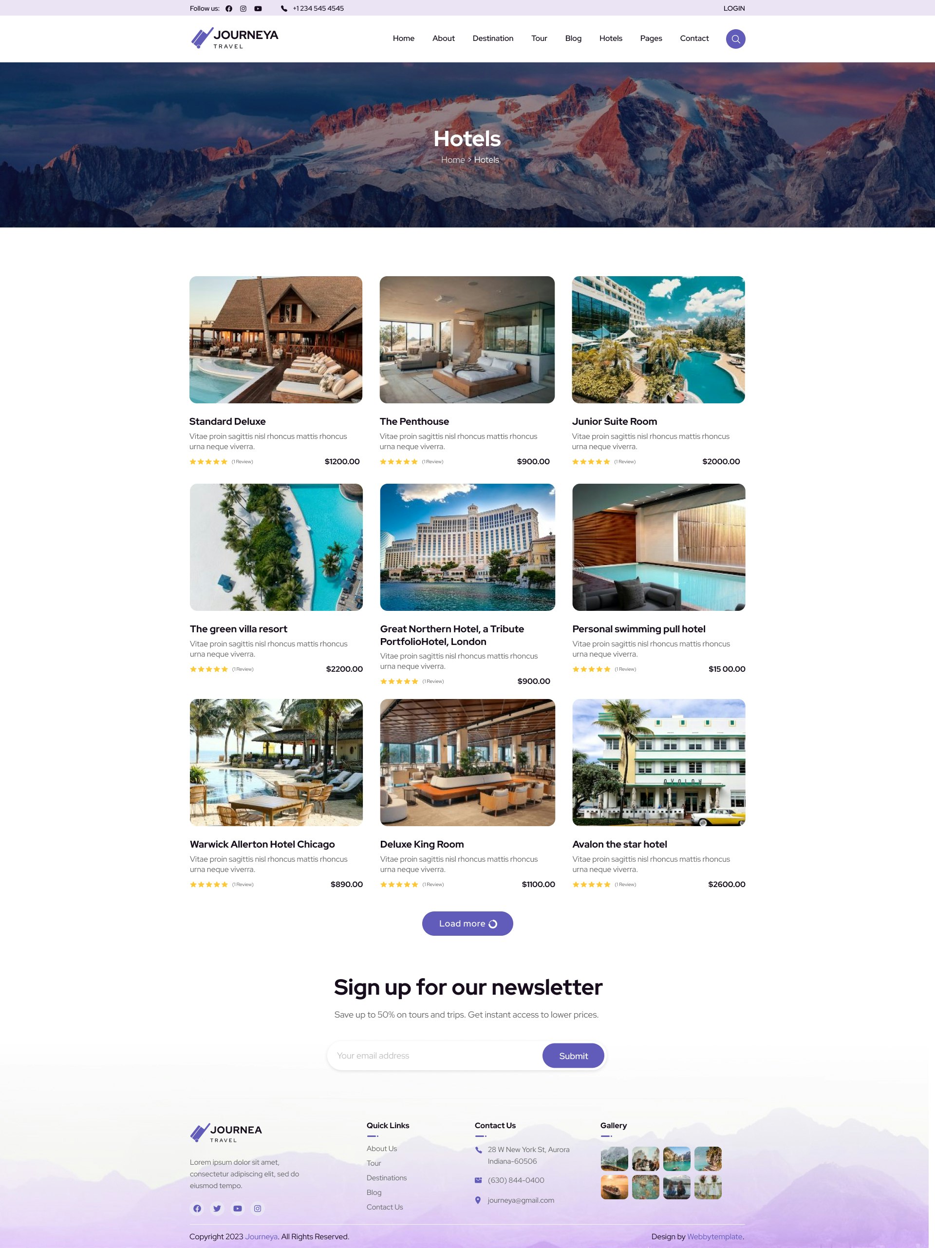 Journeys reisbureau website -sjabloon - Reizen reisbureau website -sjabloon figma ui -sjabloon media 17