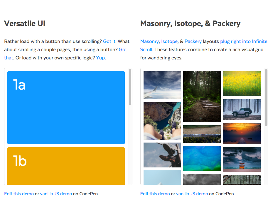 Infinite Scroll v3 gallery image