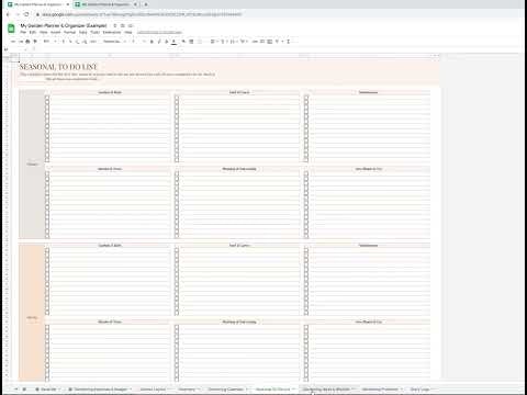 Garden Journal & Planner Google Sheets gallery image