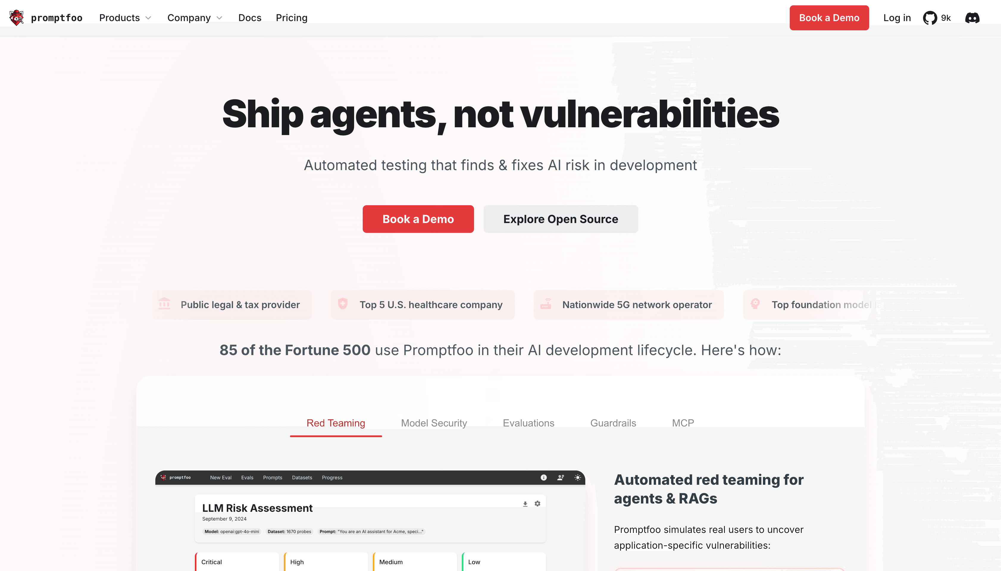 Promptfoo gallery image