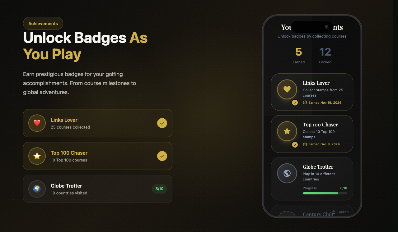 LinksPass - Lifelong Golf Passport - Screenshot 3 showing product features and functionality