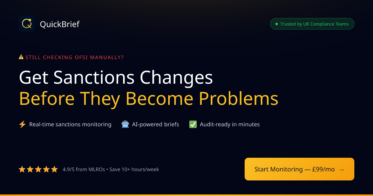 QuickBrief - Main product screenshot demonstrating key features and user interface