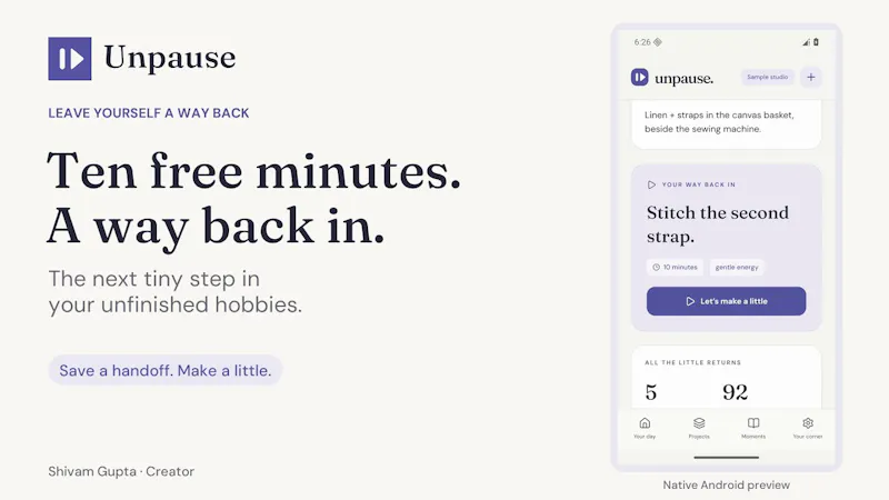 Unpause screenshot 1 (video preview)