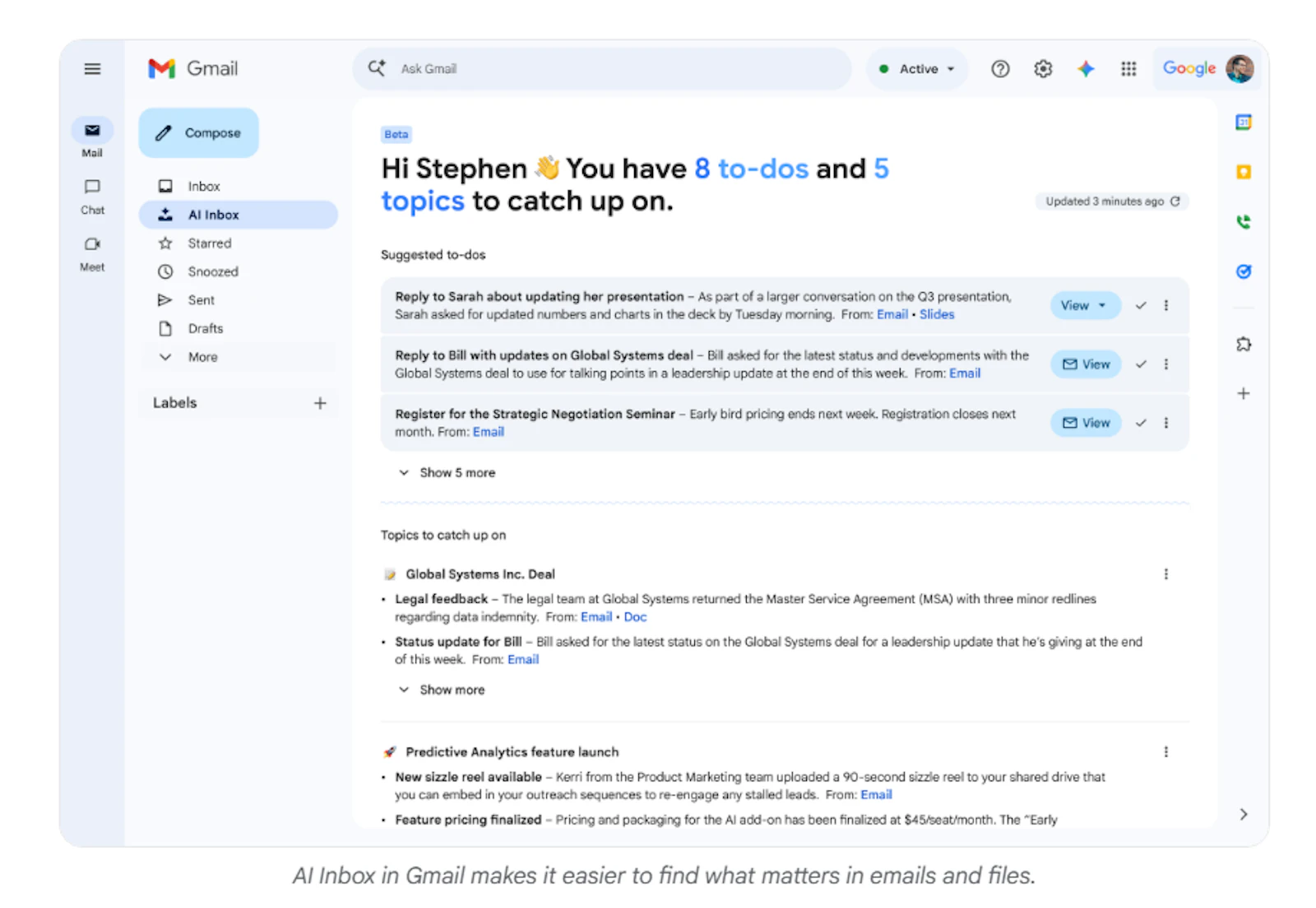 Google Workspace Intelligence screenshot 5