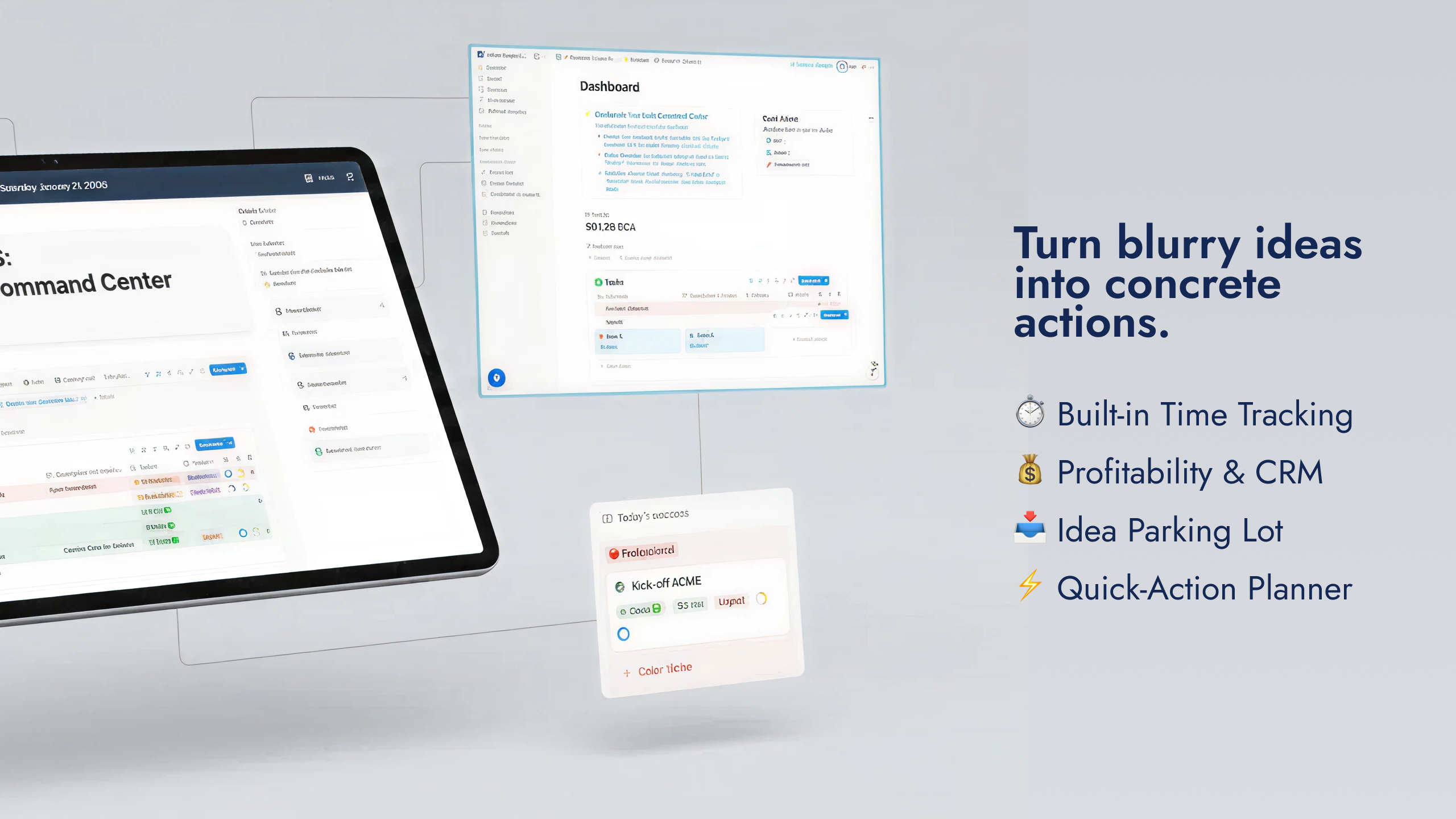 Freelance OS - Main product screenshot demonstrating key features and user interface