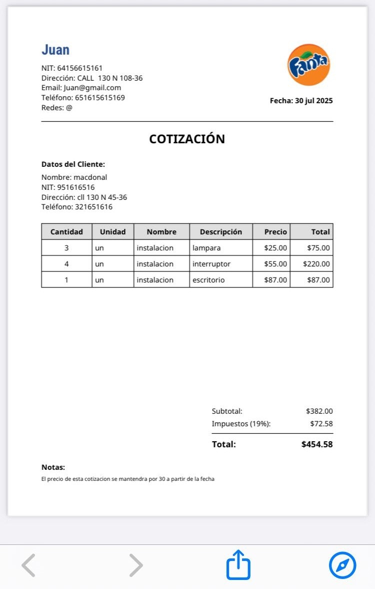 Cotizador Pro gallery image