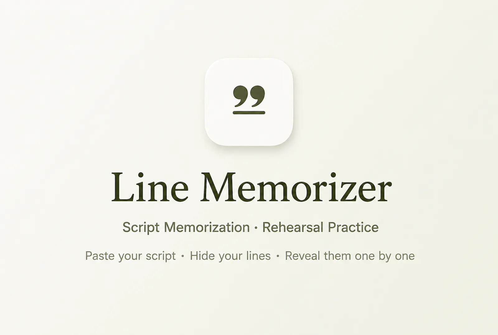 Line Memorizer – Script Practice screenshot 1