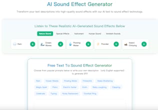 Free AI sound effect generator gallery image