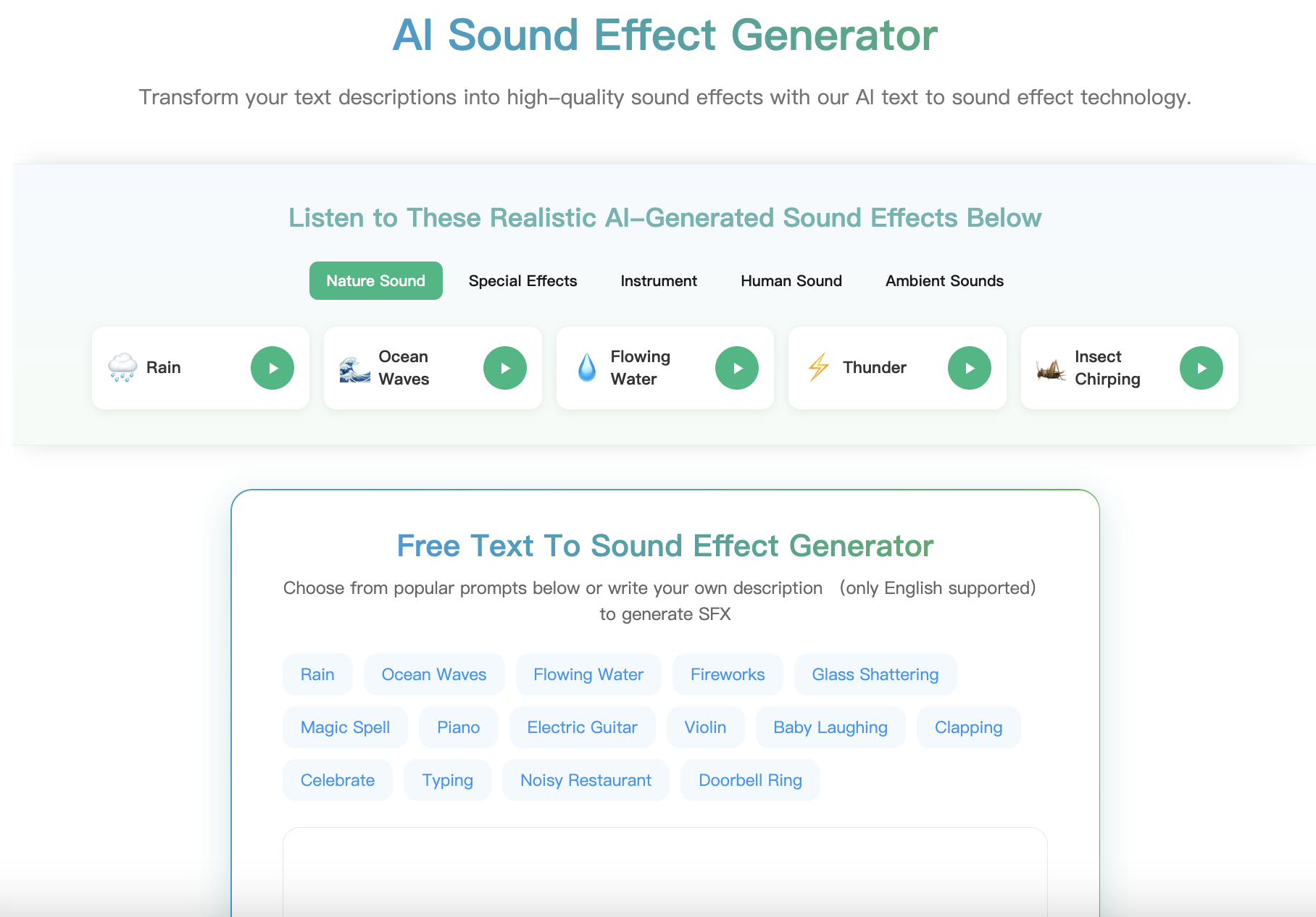 Free AI sound effect generator media 2