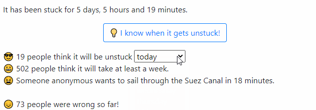 Suez Canal Blockage See How Much It Costs Guess When The Blockage Is Over Product Hunt