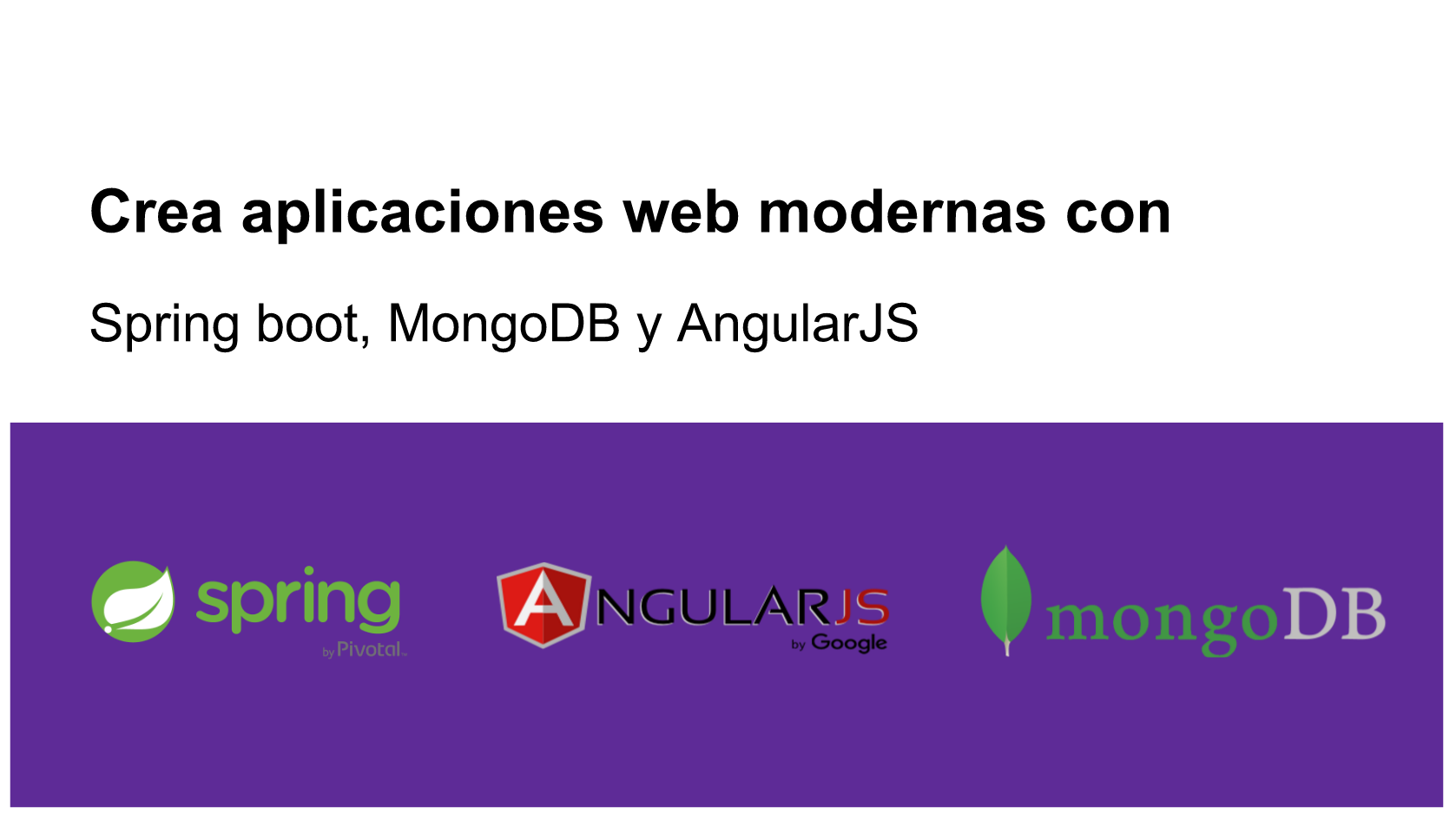 Angular, MongoDB and Spring boot course (Spanish)