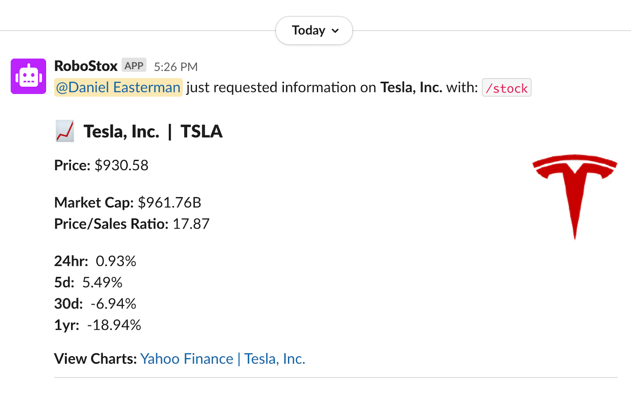 RoboStox for Slack gallery image