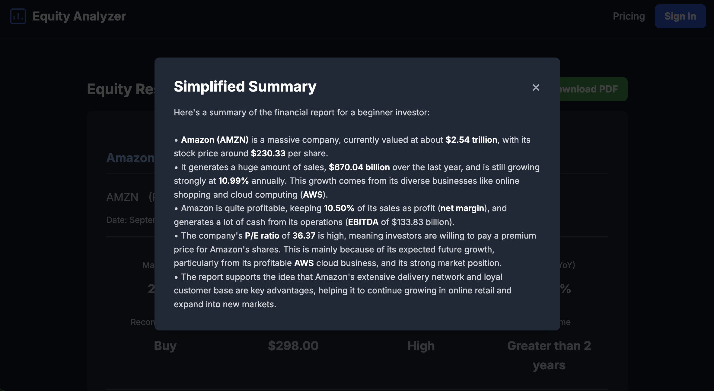 Equity Analyzer gallery image