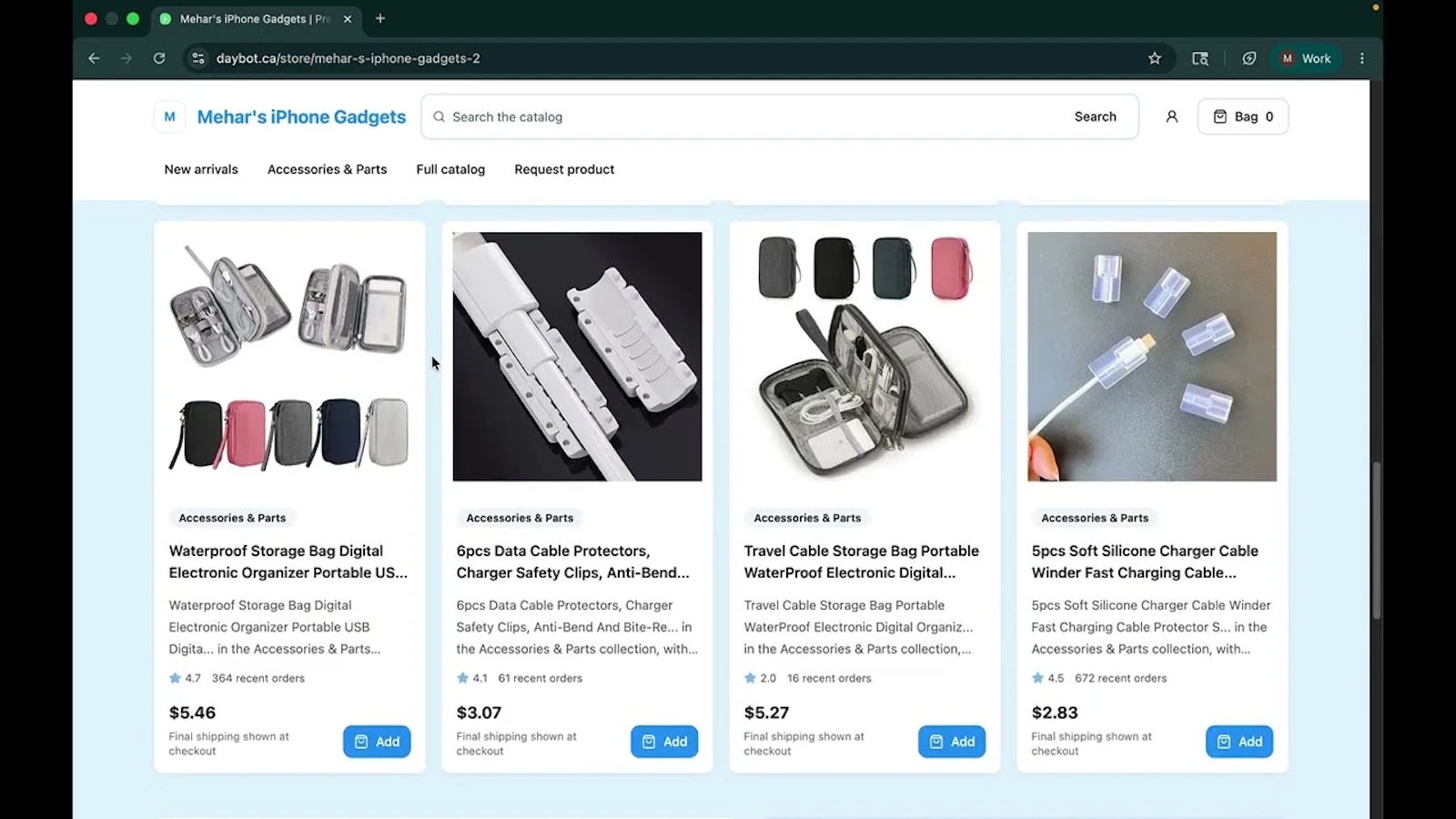 Daybot Storebuilder screenshot 1 (video preview)